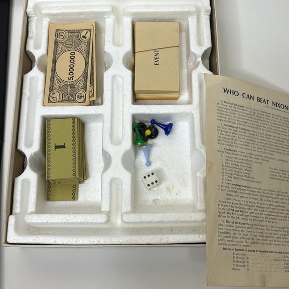 Boardgame | Vintage Who Can Beat Nixon | Presidential Sweepstakes | 1970 Release - Picture 5 of 8